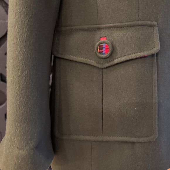 Algo | Green and Red Plaid Cashmere Blazer - Picture 3 of 11